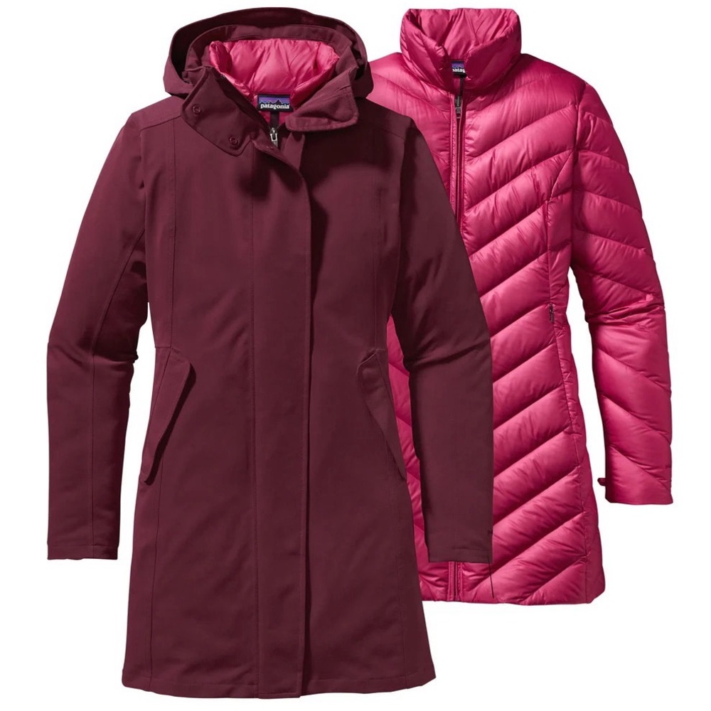 Patagonia, Tres 3-in-1 Parka, XS, oxford maroon color, like new! great cond.
